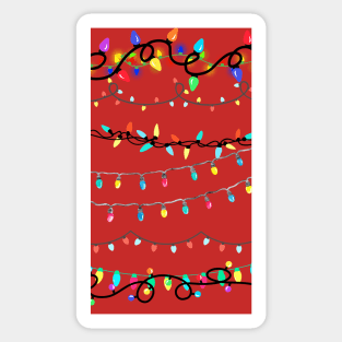 Christmas Lights - Christmas 2022 - A Collage of Christmas Lights Sticker